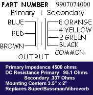 BLACKFACE BASSMAN/SUPER REVERB/VIBROVERB OUTPUT TRANSFORMER-Mojo
